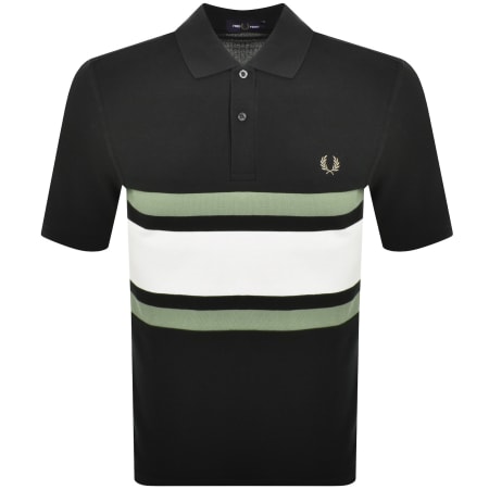 Fred Perry Button Through Knit Polo Shirt Green | Mainline